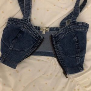 Denim crop top